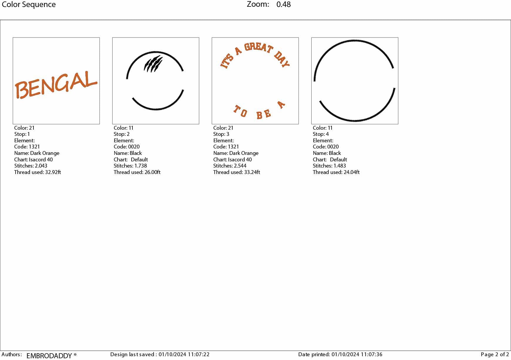 Machine Embroidery files, It's a Great Day To Be A Bengal, PES, xxx, hus & more, embroidery files