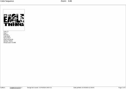 Machine Embroidery files, eagle, football gift idea PES, dst, xxx, hus & more