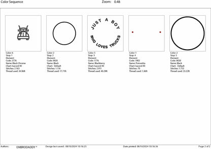 Machine Embroidery files, Just A Boy Who Loves Trucks, Trucks ,farm, PES, xxx, hus & more