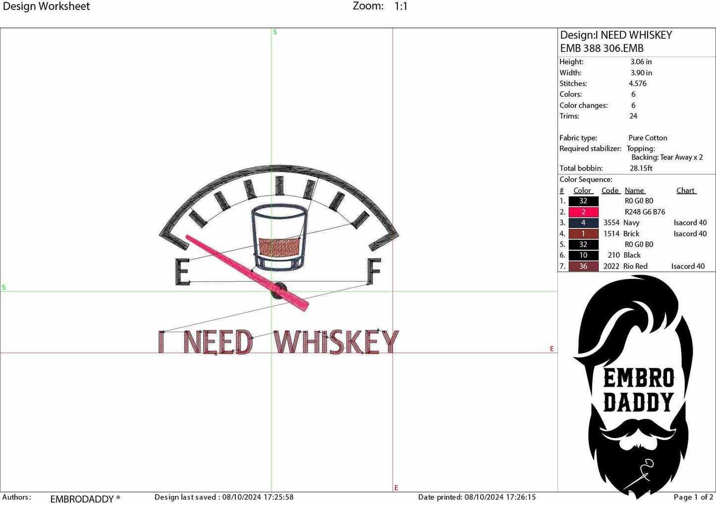 Machine Embroidery files, funny, I need whiskey, dst, PES, xxx, hus & more