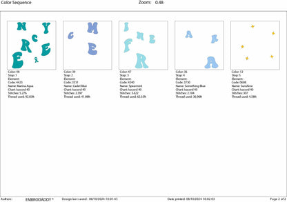 Machine Embroidery files, in my cancer free era, two files, embroidery files, PES, dst, xxx, hus & more