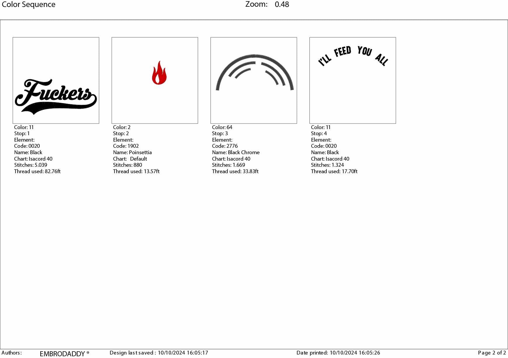 Machine Embroidery files, I'll feed you fuckers, funny embroidery files, gift idea PES, hus & more