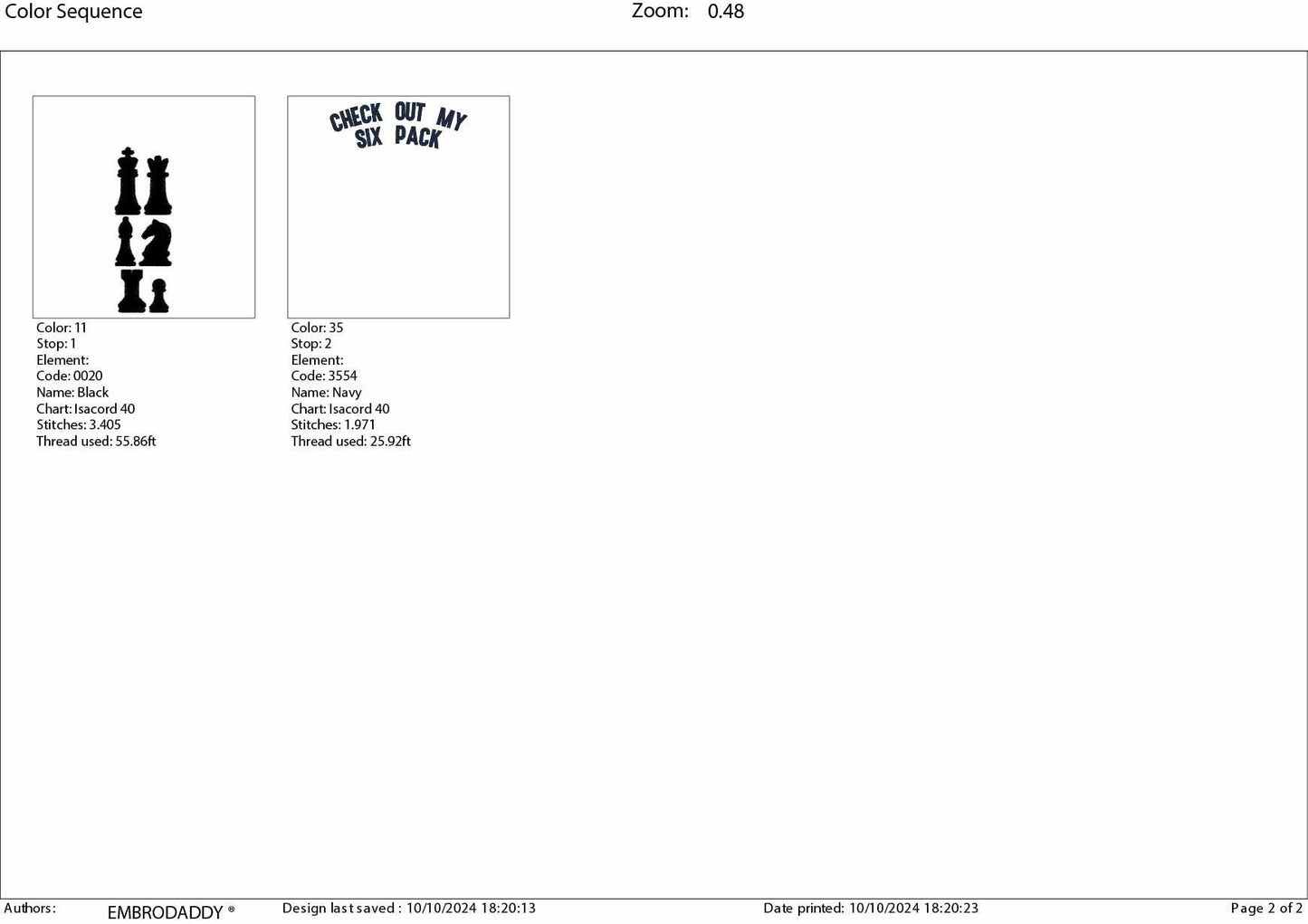 Machine Embroidery files, Check out my six pack, Chess, funny, PES, xxx, hus & more, fan embroidery files