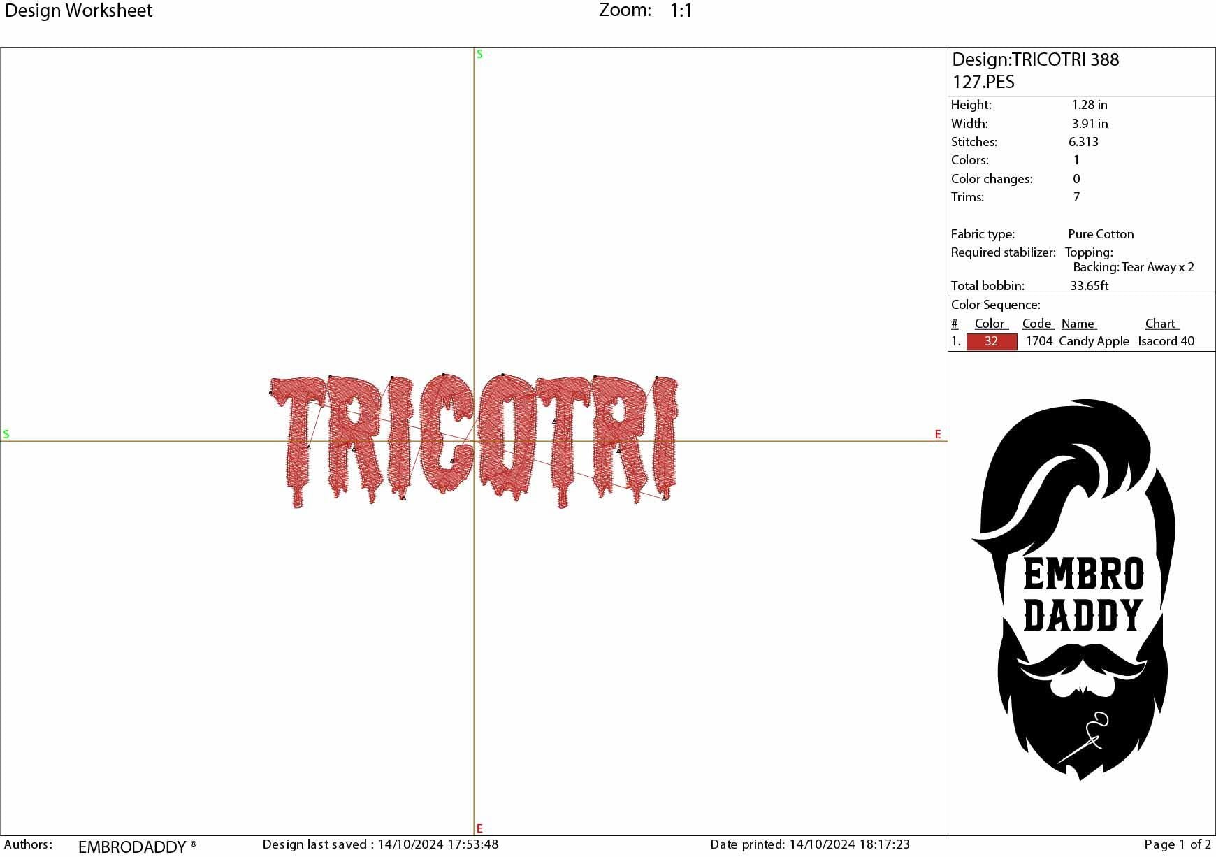 Machine Embroidery files, Tricotri, Halloween, Spanish Design, Spanglish, PES, DST, xxx, hus & more