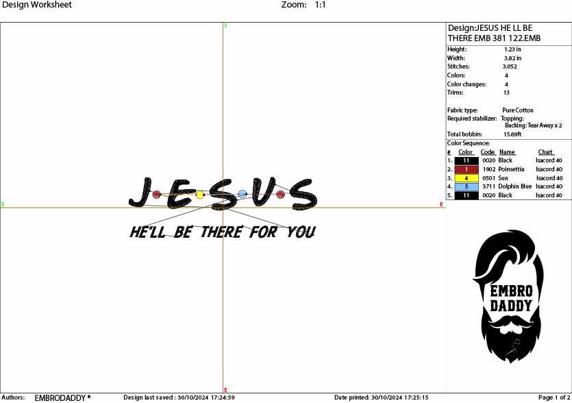 Machine Embroidery files, Jesus there for you, PES, xxx, hus, dst & more