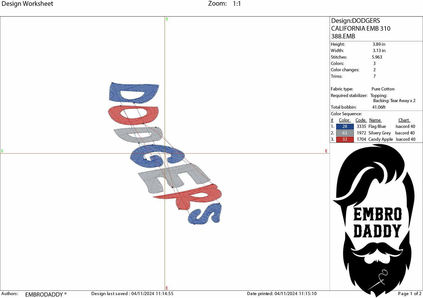 Machine Embroidery files, dodgers, California, PES, xxx, hus & more