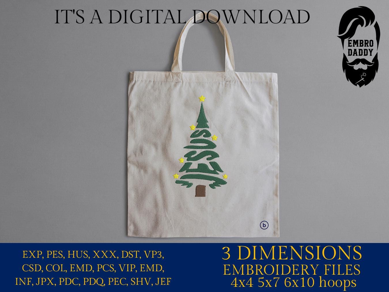 Machine Embroidery files, Jesus, Christmas tree, PES, xxx, hus, dst & more