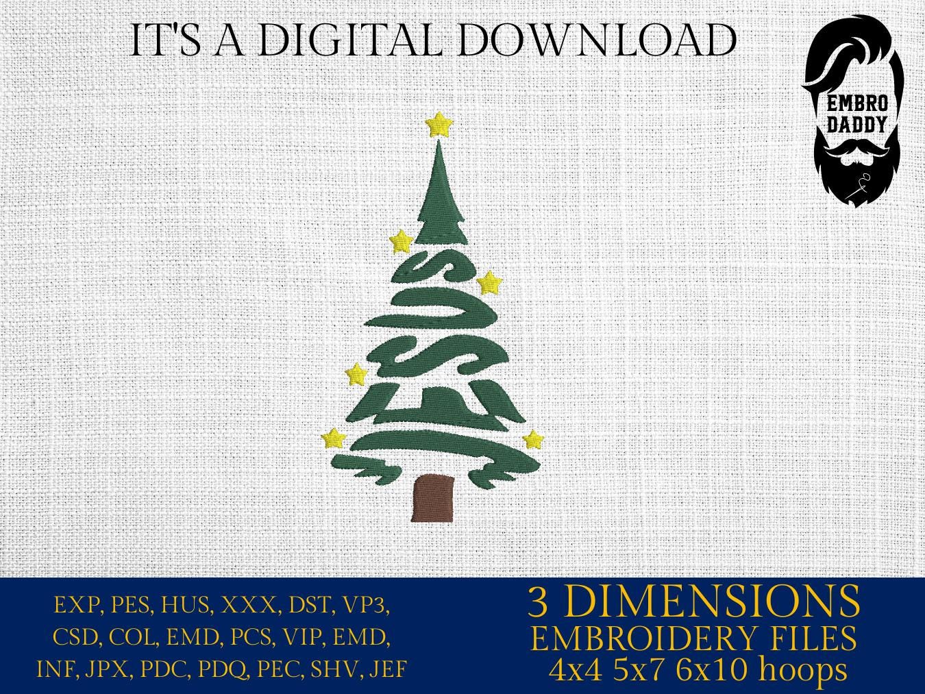 Machine Embroidery files, Jesus, Christmas tree, PES, xxx, hus, dst & more