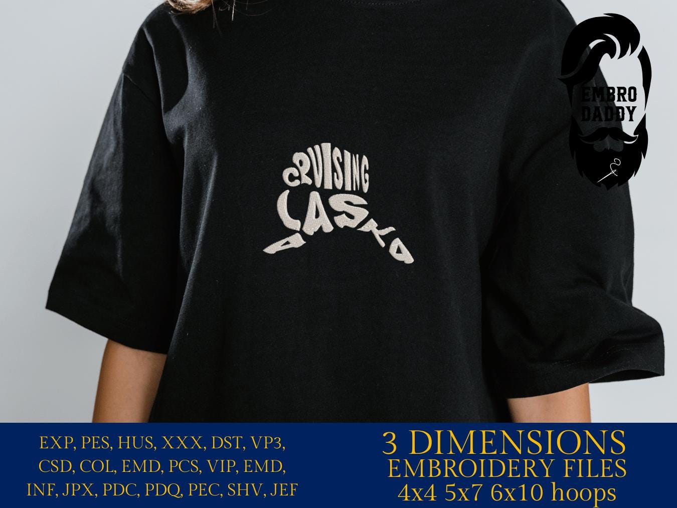 Machine Embroidery files, Cruising Alaska, PES, xxx, hus & more, embroidery files
