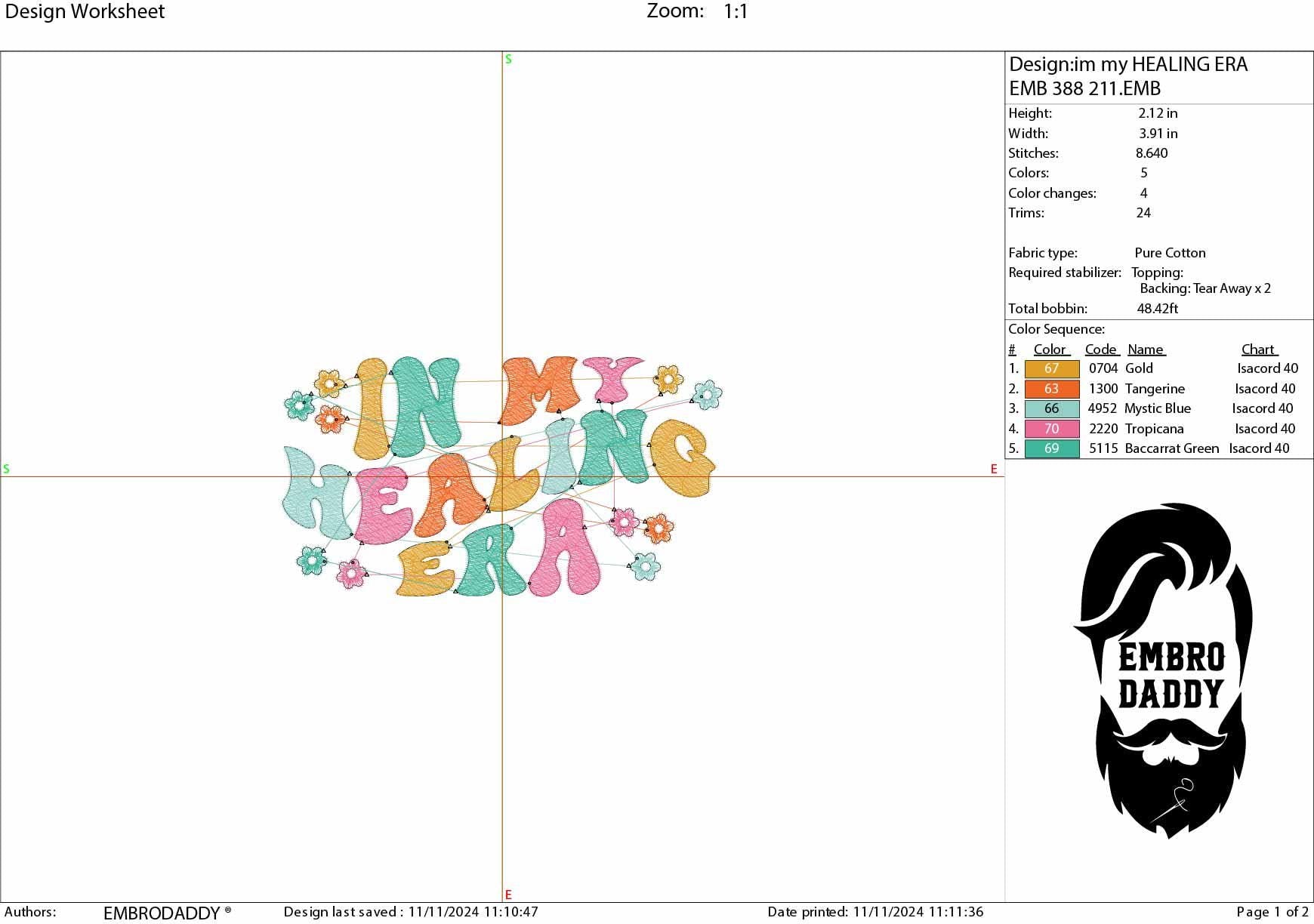 Machine Embroidery files, Healing, embroidery files, PES, xxx, hus & more, embroidery files