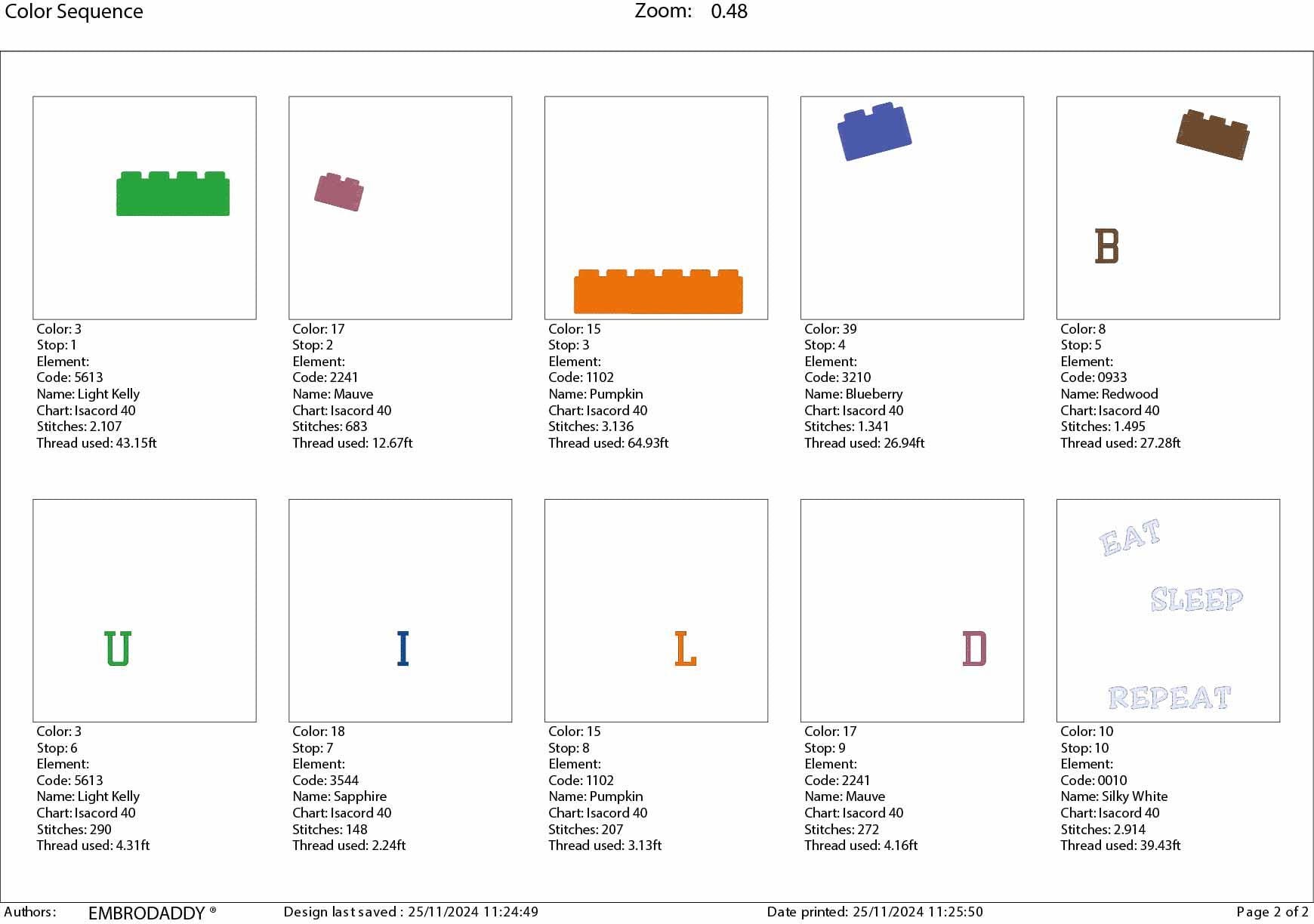 Machine Embroidery files, Eat Sleep Build Repeat, Engineer, Block Bricks, Builder, Master Builder, funny PES, dst, hus, dst, vp3 & more