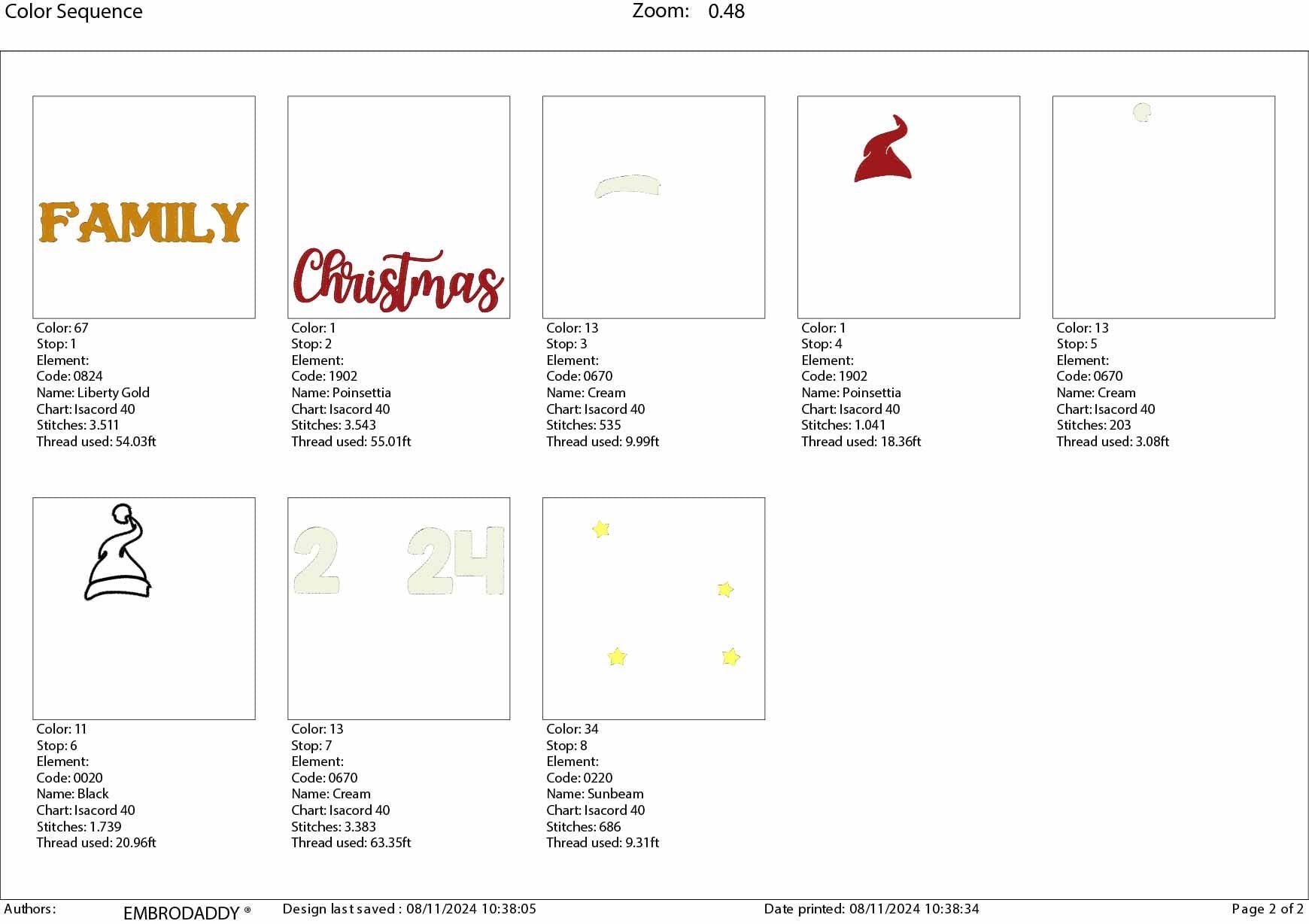 Machine Embroidery files, Family Christmas 2024 , PES, DST, xxx, hus and more