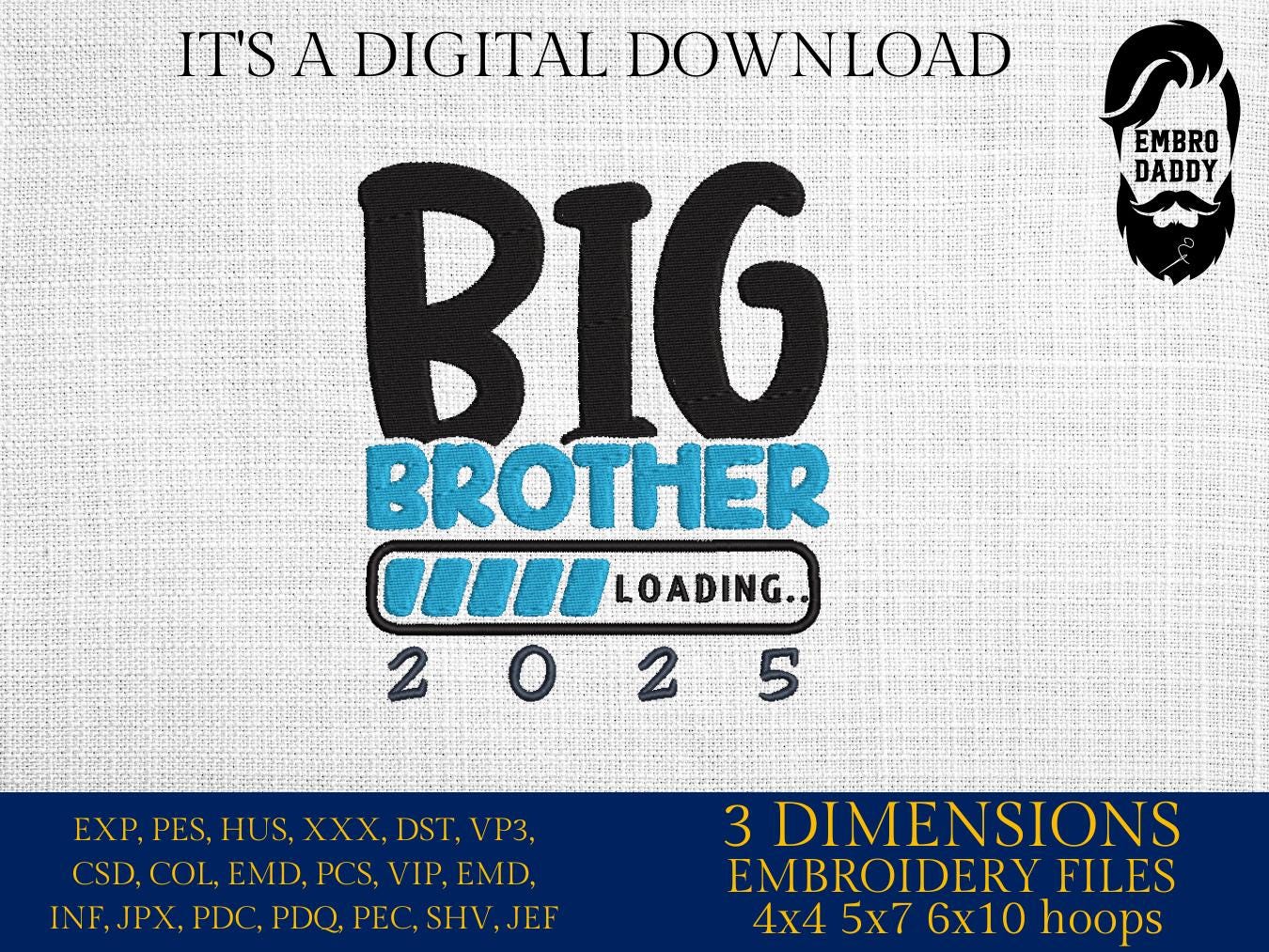 Machine embroidery files, big brother loading 2025, PES, DST, hus & more