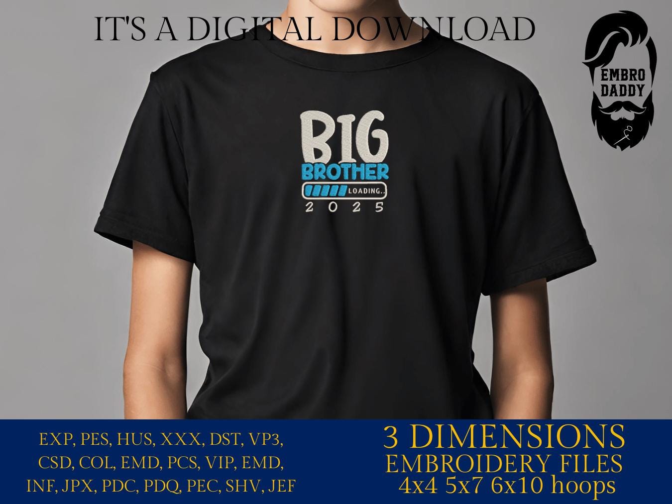 Machine embroidery files, big brother loading 2025, PES, DST, hus & more