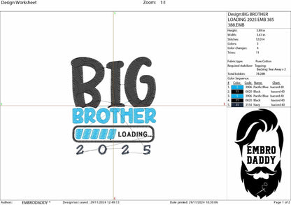 Machine embroidery files, big brother loading 2025, PES, DST, hus & more
