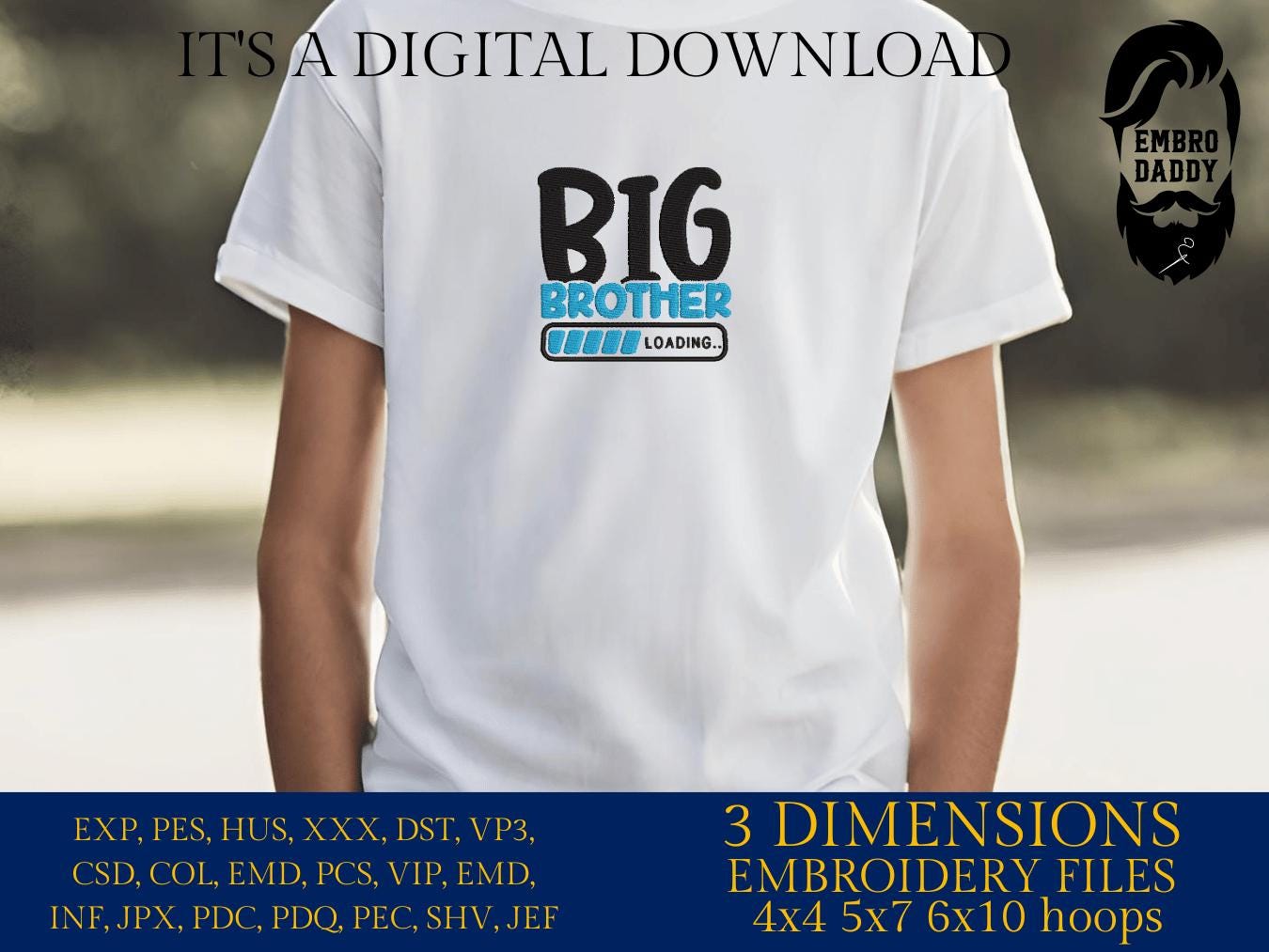 Machine embroidery files, big brother loading, PES, DST, hus & more