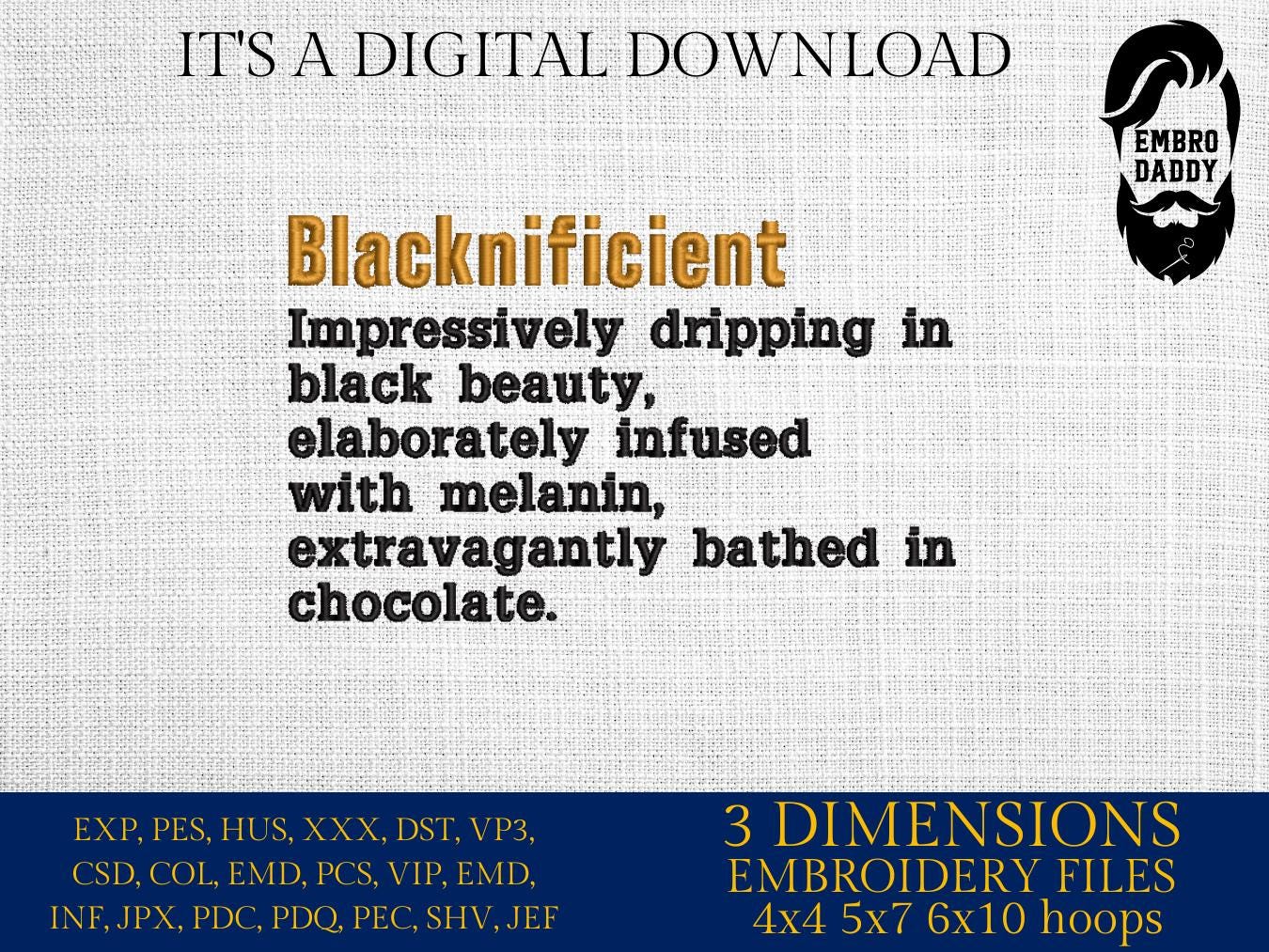 Machine Embroidery files, blacknificient, PES, hus, dst, vp3 & more