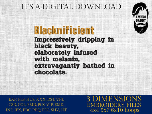 Machine Embroidery files, blacknificient, PES, hus, dst, vp3 & more