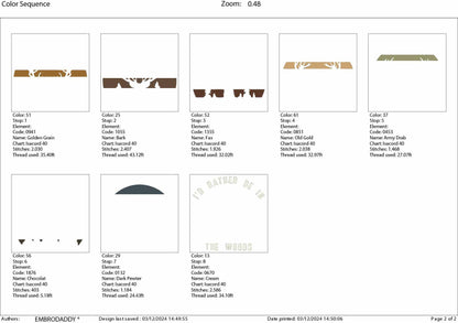 Machine Embroidery files, I'd rather be in the woods, deer antler mountain, nature Design landscape, PES, dst, xxx, hus & more