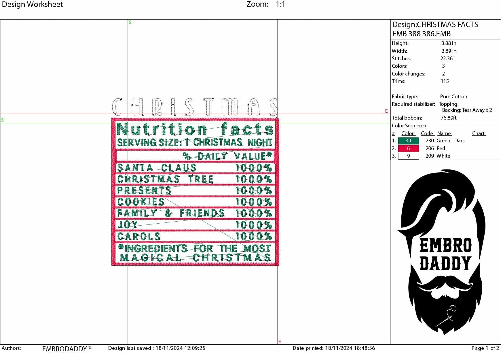 Machine Embroidery files, Christmas facts, PES, dst xxx, hus & more