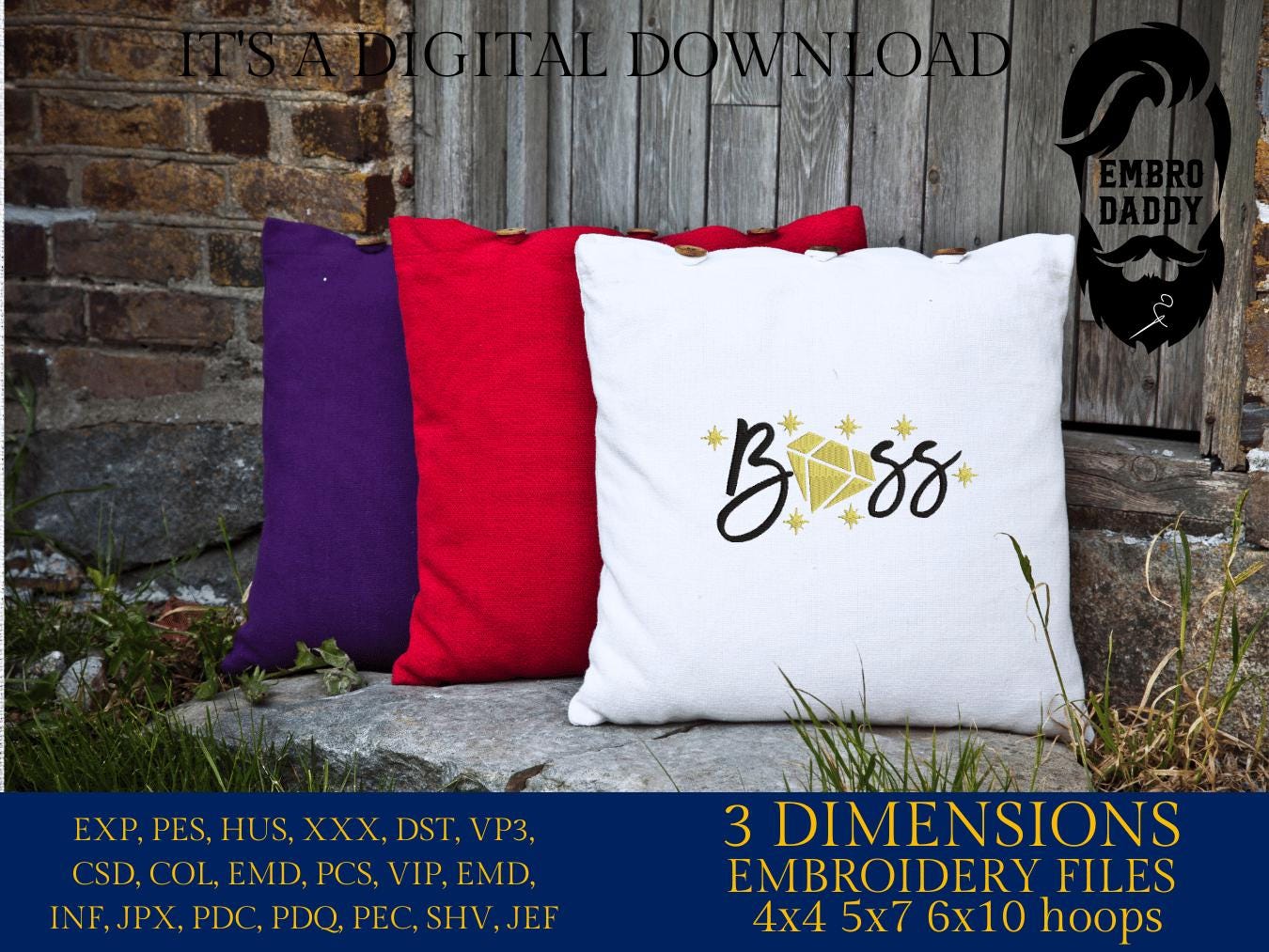 Machine Embroidery files, Boss, diamond, business , PES, xxx, hus & more
