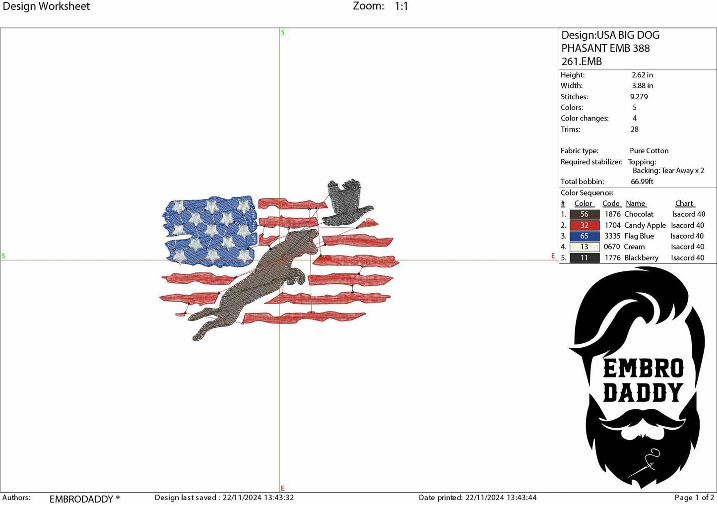 Machine Embroidery files, dog hunting, Pheasant Hunting Svg, Pheasant Svg, Pheasant flying USA Flag, PES, DST, xxx, hus & more