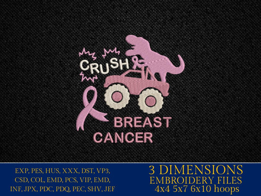 Machine Embroidery files, crush breast cancer, embroidery files, PES, xxx, hus & more, embroidery files