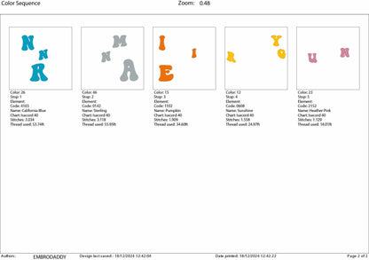 Machine embroidery files, In my running era, Embroidery Pattern File in PES, DST, hus & more