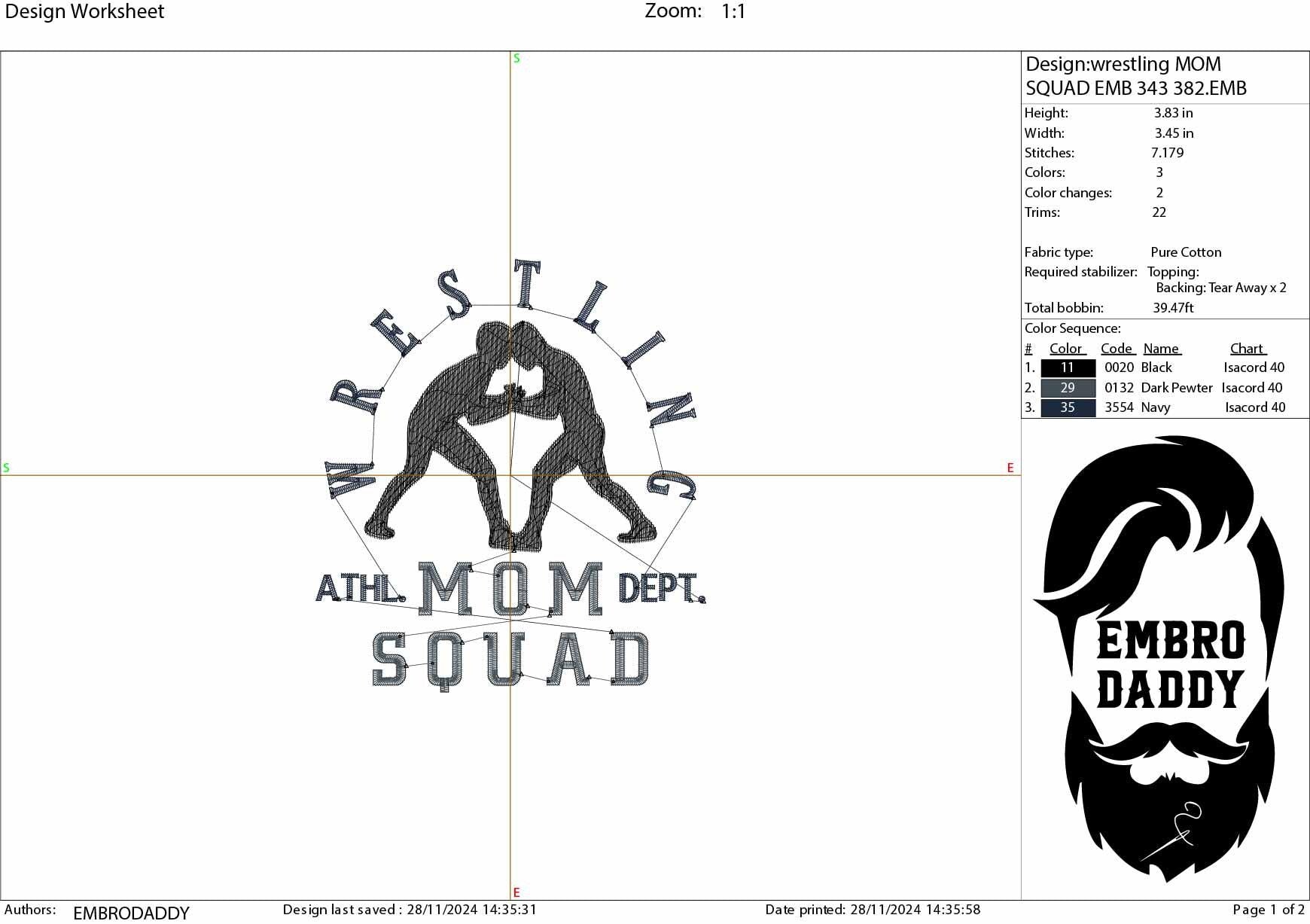 Machine Embroidery files, wrestling mom squad, PES, xxx, dst, hus & more