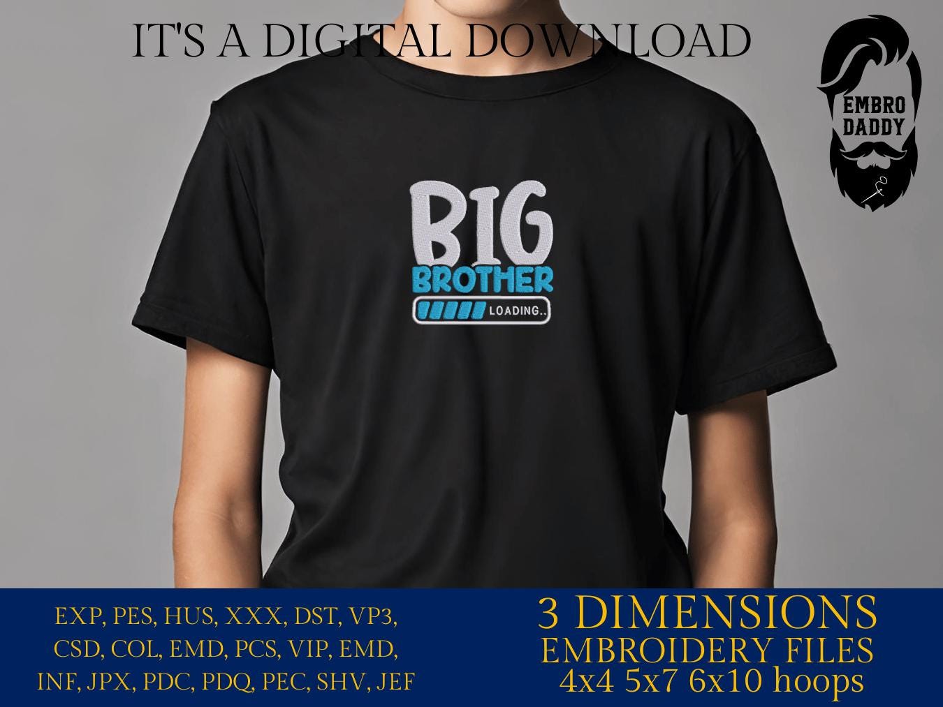 Machine embroidery files, big brother loading, PES, DST, hus & more