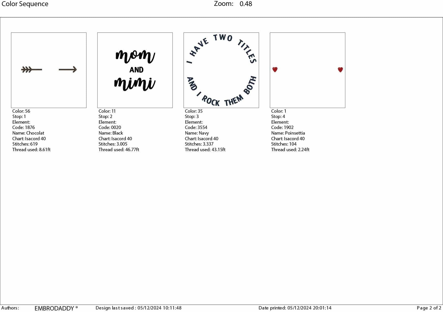 Machine Embroidery files, I have two title Mom and Mimi, PES, xxx, hus & more