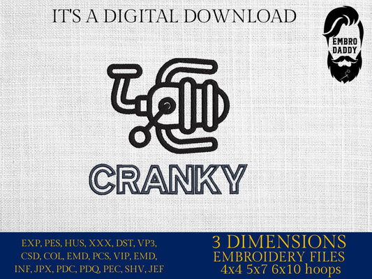 Machine Embroidery files, Cranky Fish, Funny Fishing, Fishing Reel, Fisherman Gift, Fisher Man, Fishing Gift, Fish Love PES, xxx, hus & more