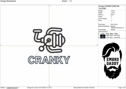 Machine Embroidery files, Cranky Fish, Funny Fishing, Fishing Reel, Fisherman Gift, Fisher Man, Fishing Gift, Fish Love PES, xxx, hus & more