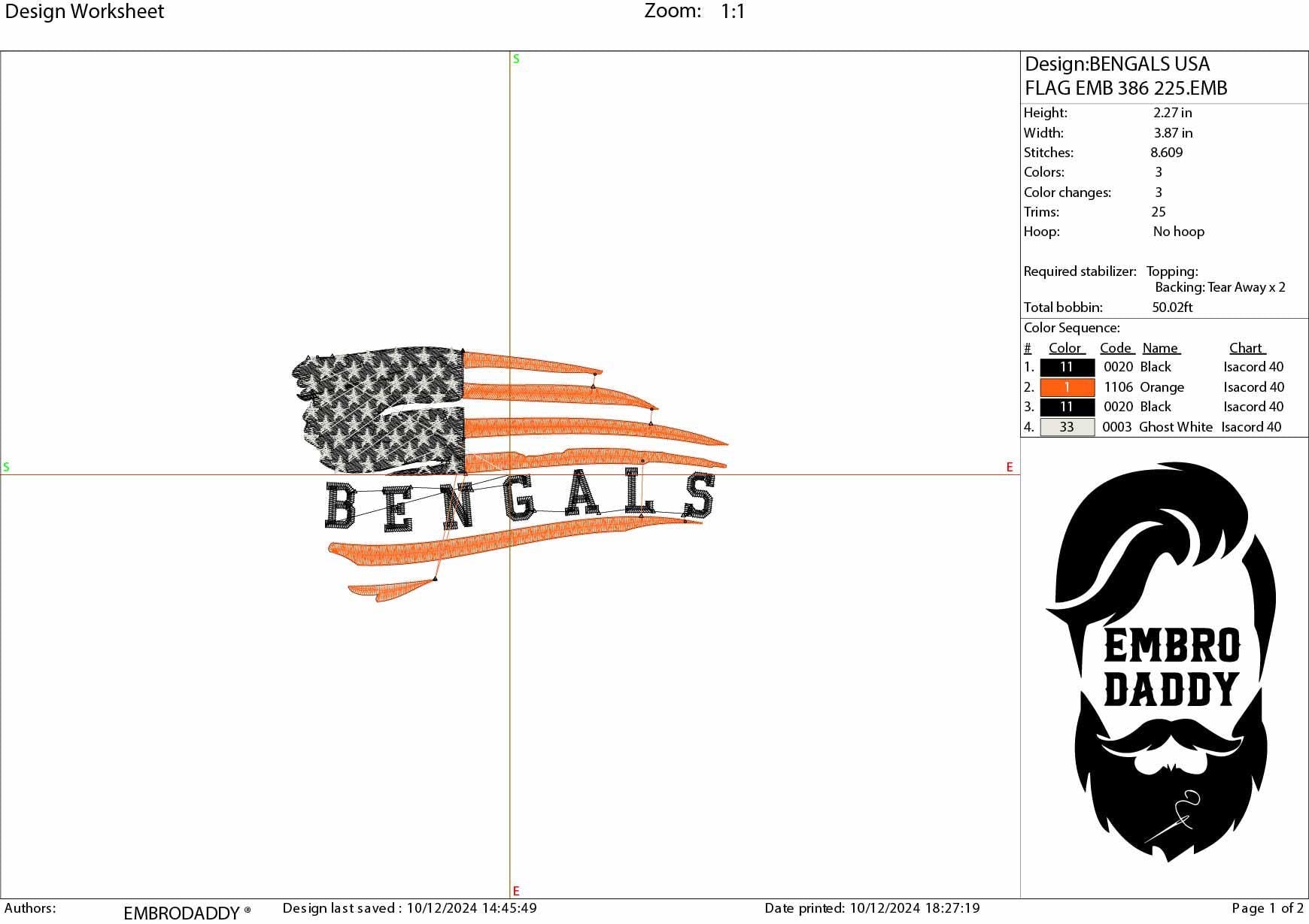Machine Embroidery files, American Flag, bengals, PES, dst, xxx hus & more