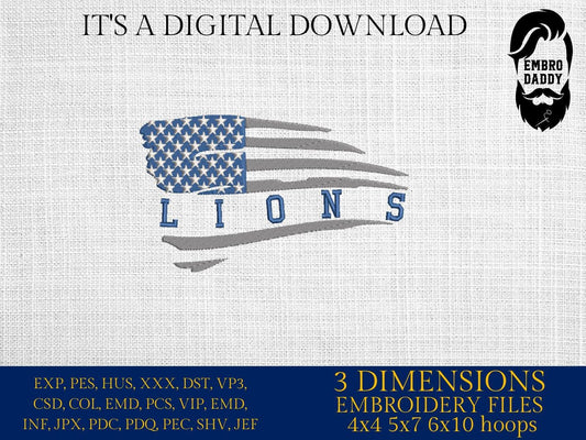 Machine Embroidery files, American Flag, team, PES, dst, xxx hus & more