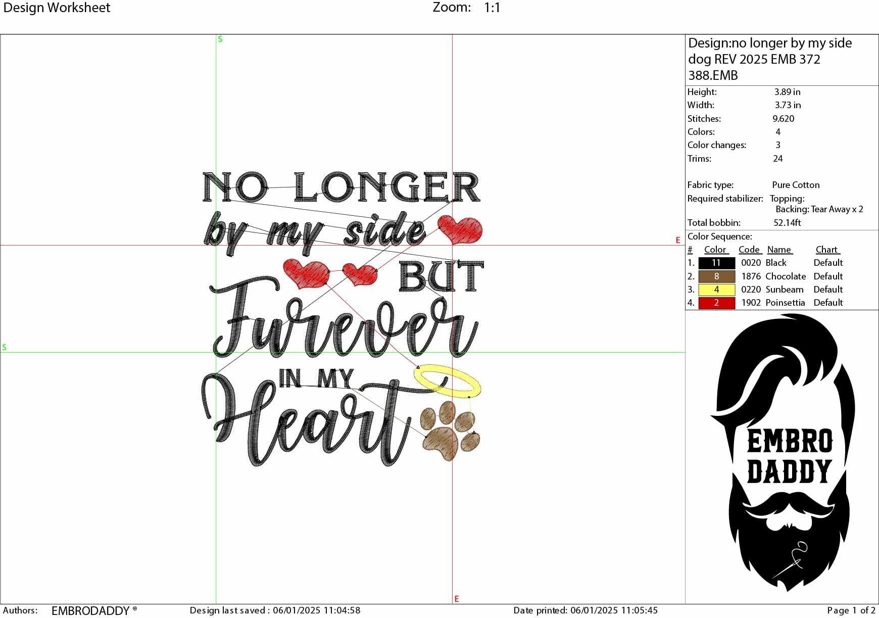 Machine Embroidery files, Dog Memorial, furever in my heart, Pet Memorial, Pet Loss, Dog Loss, Pet in heaven, pes, hus & more