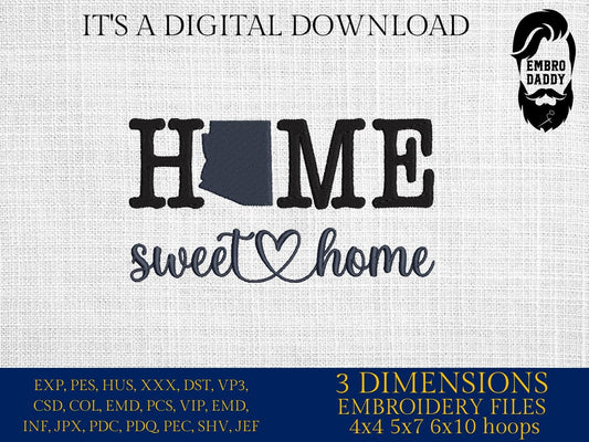 Machine Embroidery files, Arizona, sweet home, DST, PES, xxx hus & more,