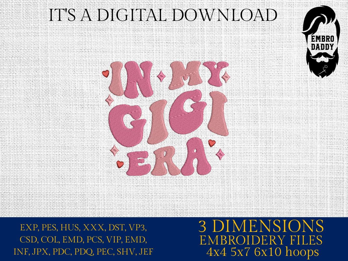 Machine Embroidery files, Gigi, embroidery files, PES, xxx, hus & more, embroidery files