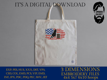 Machine Embroidery files, USA flag, barrel racing, PES, xxx, dst, hus & more