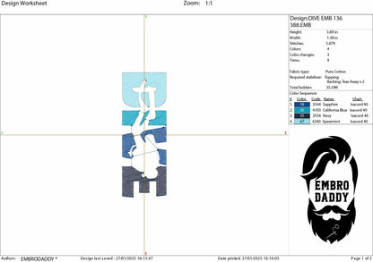 Machine Embroidery files, Dive, PES, DST, xxx, hus & more