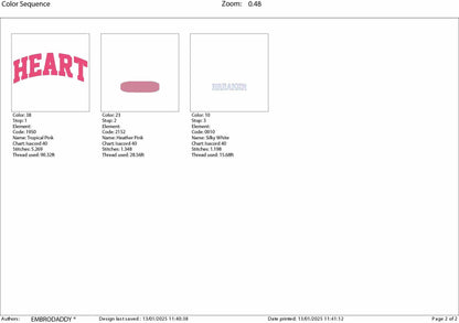 Machine Embroidery files, Heart breaker, PES, xxx, hus & more, embroidery files