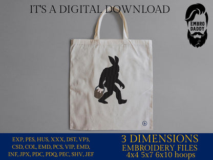 Machine Embroidery files, Bigfoot easter, PES, xxx, hus & more