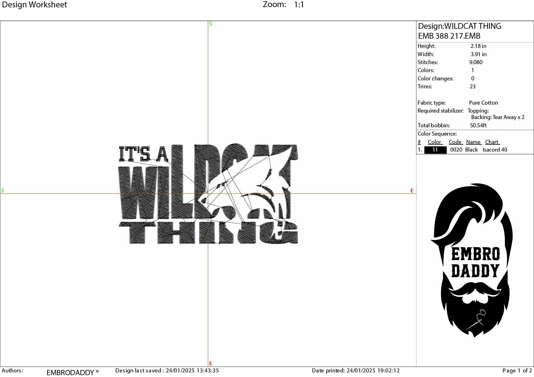 Machine Embroidery files, wildcat, football gift idea PES, dst, xxx, hus & more