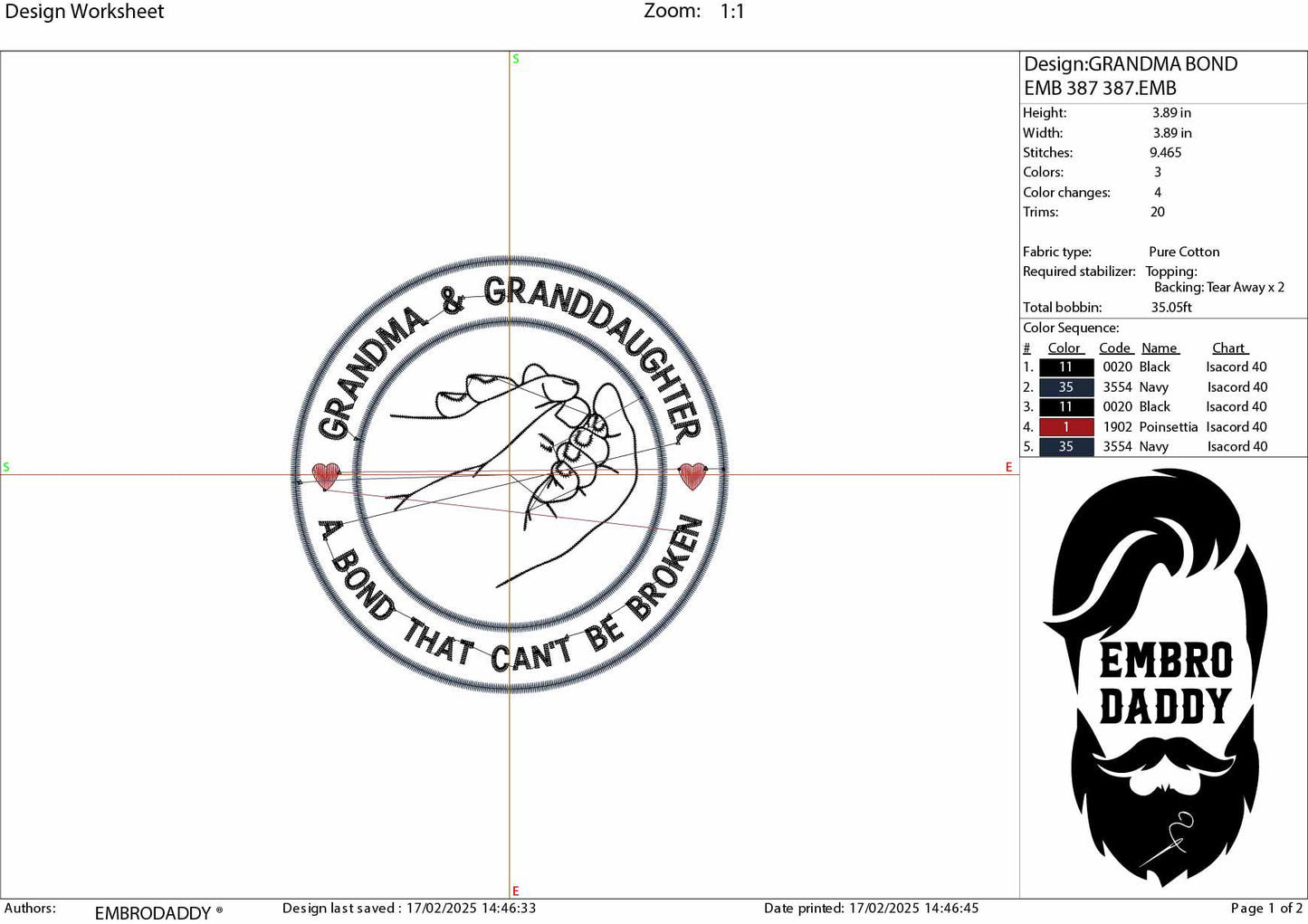 Machine Embroidery files, grandma and granddaughter, PES, dust, xxx, hus & more