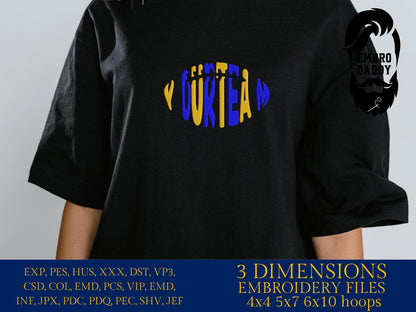 Machine Embroidery, Football embroidery design, your team gift idea PES, xxx, hus & more, fan embroidery files PLS
