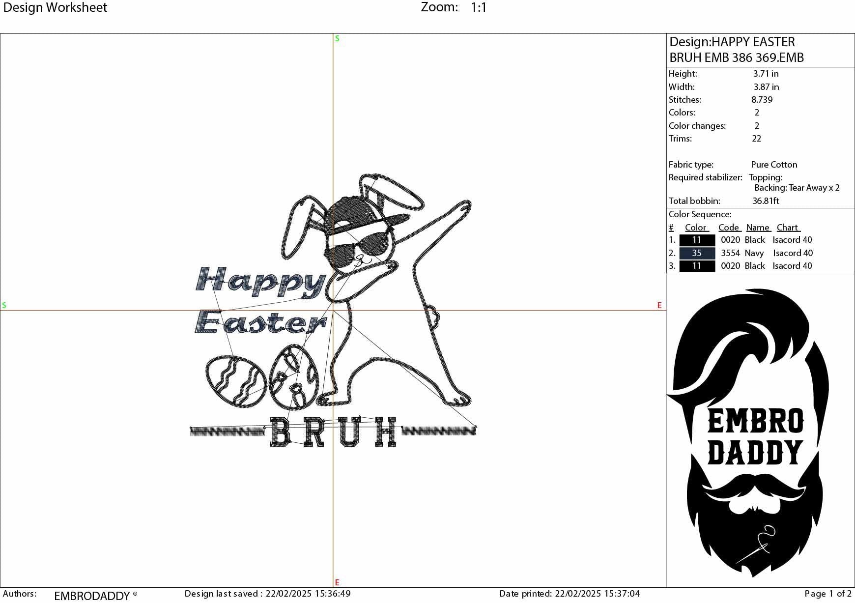 Machine Embroidery files, Happy Easter Bruh, Easter Shirt, Bunny Dabbing, Kids Easter, Boys Easter, PES, dst, xxx, hus & more