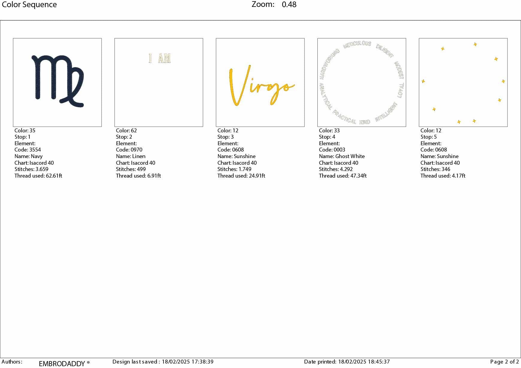 Machine Embroidery files, I am Virgo, PES, dst, vip, xxx, hus & more
