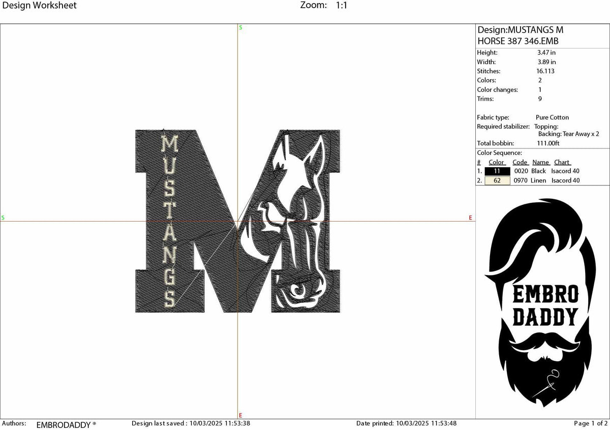 Machine Embroidery files, Mustangs Team Spirit, Mustangs Logo, Mom Life, gift idea PES, xxx, hus & more, fan embroidery files