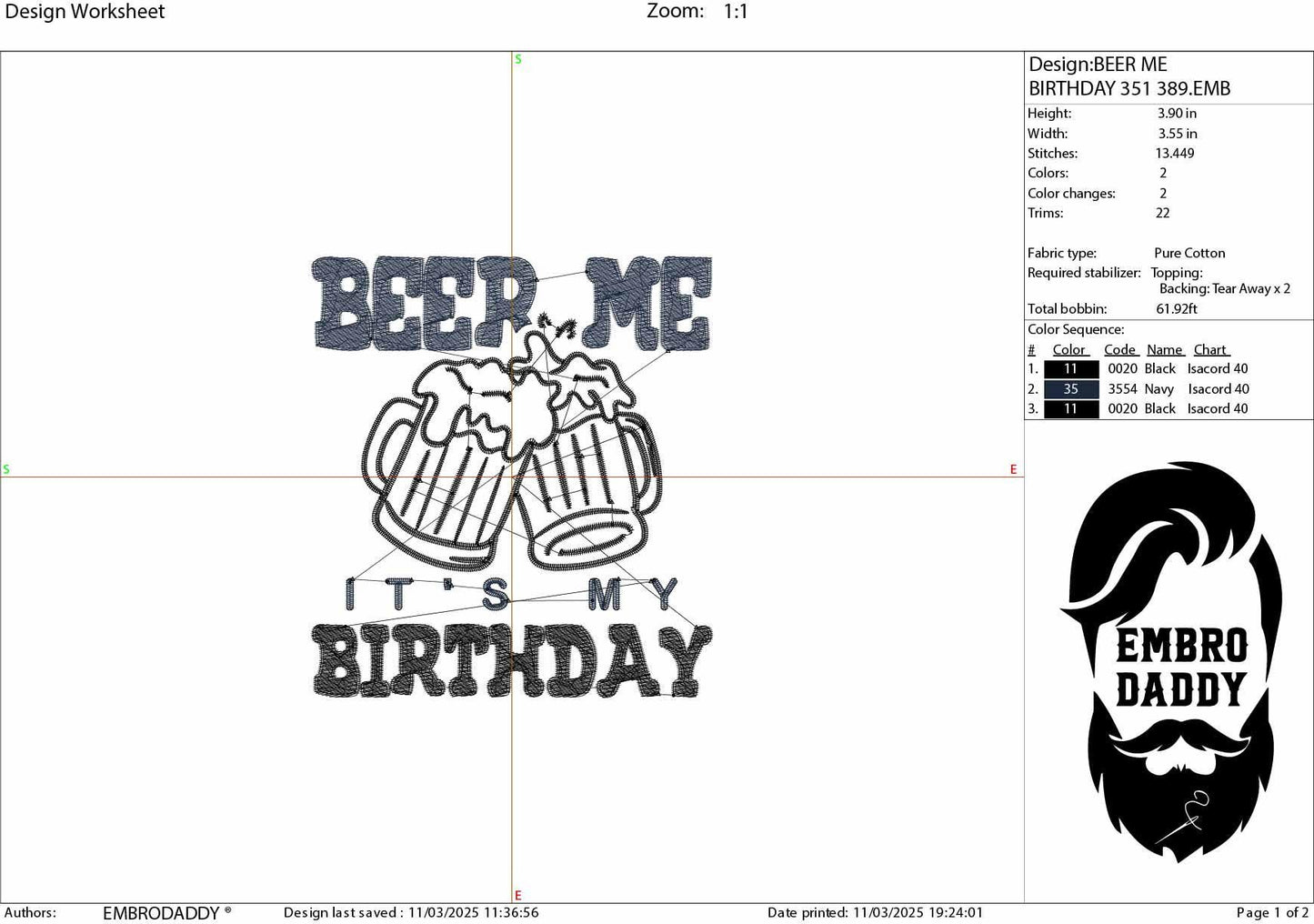 Machine Embroidery files, beer, drunk, funny dad, Beer Me It's My Birthday, Funny Drinking Beer, birthday funny, PES, xxx, hus & more