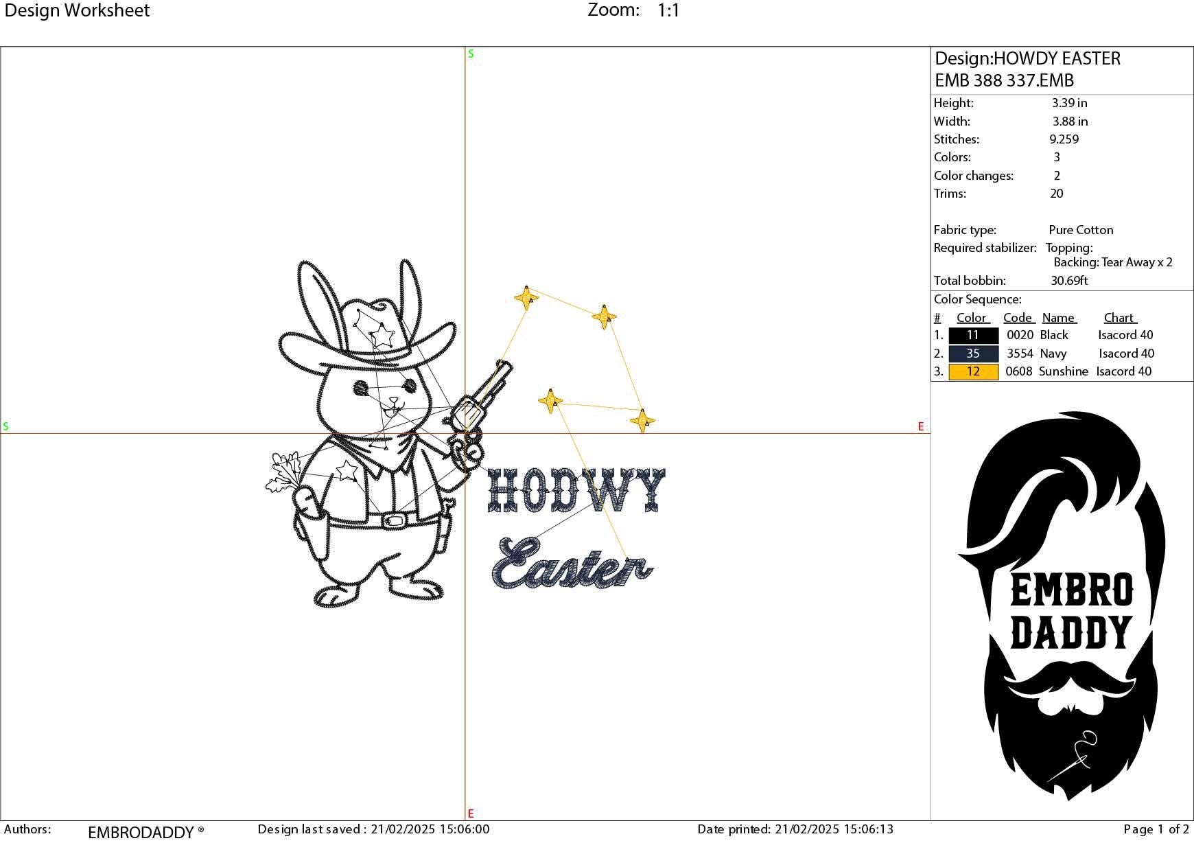 Machine Embroidery files, Howdy Easter, Western Easter Bunny Design, Cowboy Easter, Retro Western Bunny PES, rabbit, xxx, hus & more